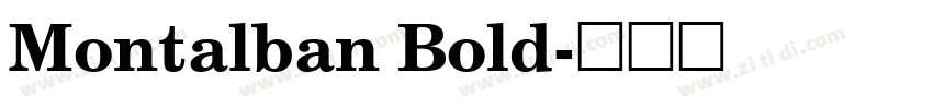 Montalban Bold字体转换